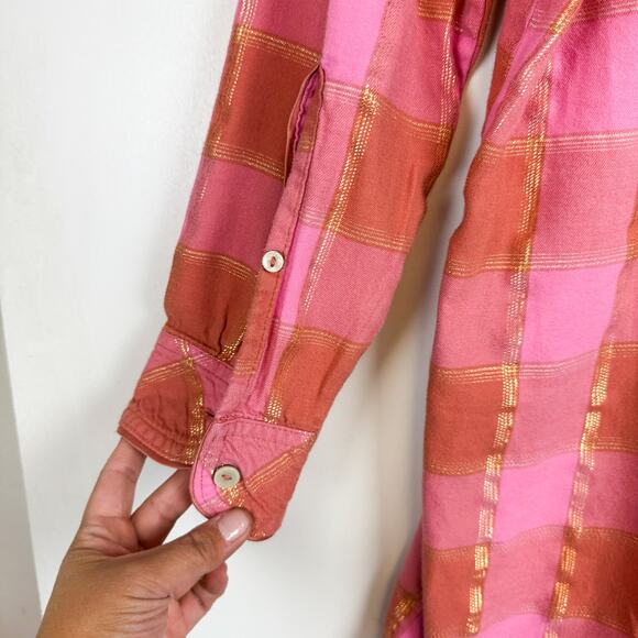 Victoria’s Secret Pink Red Gingham Sleep Pajama Shirt - M - Picture 5 of 7